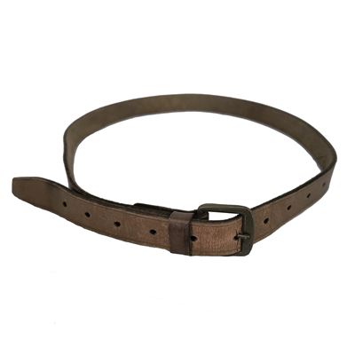 Ceinture de pantalon ČSLA 25 mm étroite en cuir clair usagée Armée tchèque 9122135G 2