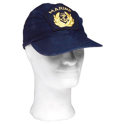 Casquette BW MARINE avec emblème jaune BLEU