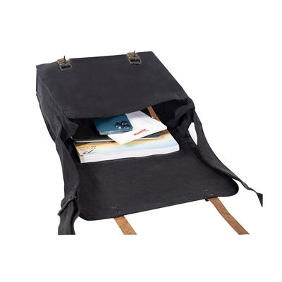 Sac à bandoulette en toile VINTAGE avec sangles en cuir NOIR ROTHCO 9127 3