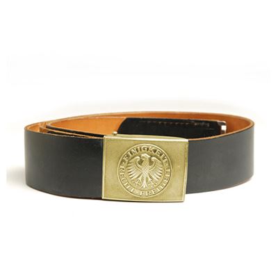 Ceinture BW MARINE en cuir avec boucle dorée NOIRE d'occasion