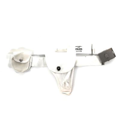 Ceinture ITALIENNE de police avec étuis BLANCS