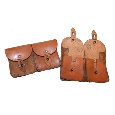 Sacoche française en cuir pour 2 cartouches MAS d'occasion Armée française 91365000 4