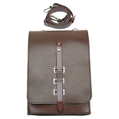 Sacoche pour cartes NVA en similicuir MARRON d'occasion