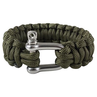 Bracelet SURVIVAL PARACORD D-SHACKLE VERT