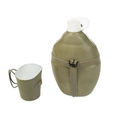Bouteille de campagne NVA avec tasse Thermo VERTE usagée Armée NVA/DDR 91450600 2