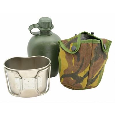 Bouteille de campagne hollandaise avec goulot et étui DPM usagée Armée néerlandaise 91452000 2