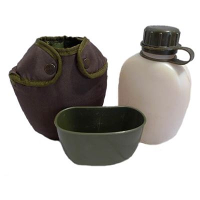 Bouteille norvégienne de 1 litre avec emballage et goulot, d'occasion. Armée norvégienne 91452100 3