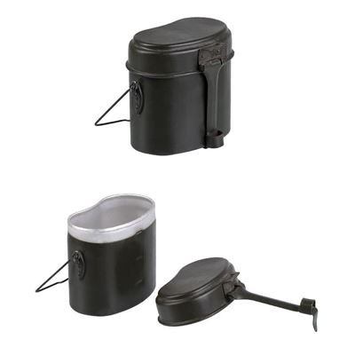 Vaisselle « LEDVINA » en aluminium, deux pièces, de type WH, d'origine roumaine, d'occasion. Armée roumaine 91464500 2