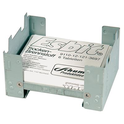 Réchaud / lit BW ESBIT® avec combustible utilisé