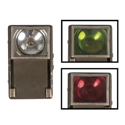 Lampe POLSKÁ verre rectangulaire VERT utilisé Armée polonaise 626385-2 3