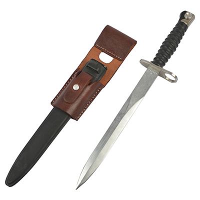 Baïonnette suisse M57 avec étui en cuir d'occasion
