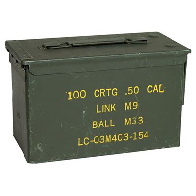Caisse à munitions CAL.50/5,56 M2A1 métallique moyenne d'occasion