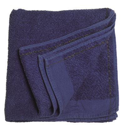 Serviette BW éponge BLEUE usagée