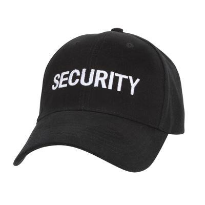 Casquette de baseball blanche avec inscription « SECURITY » en noir