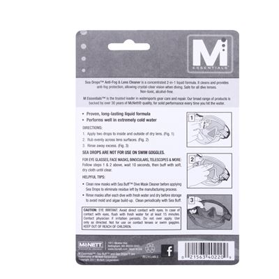 Gouttes pour lunettes SEA DROP nettoyantes et anti-buée McNett® 9318 3