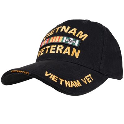 Casquette DELUXE VIETNAM VETERAN baseball NOIRE