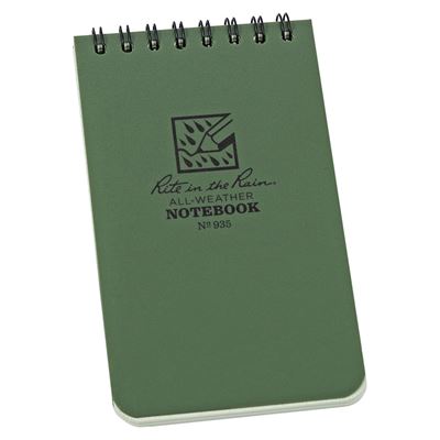 Bloc waterproof TOP-SPIRAL 3x5" petit cahier VERT