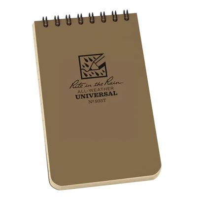 Bloc waterproof TOP-SPIRAL 3x5" petit cahier DESERT