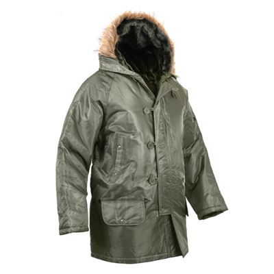 Veste de pilote américaine type N-3B longue VERTE