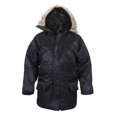 Veste pilote américaine type N-3B longue NOIRE ROTHCO 9390 2