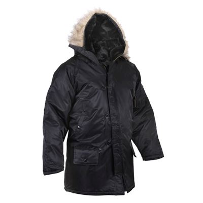 Veste pilote américaine type N-3B longue NOIRE