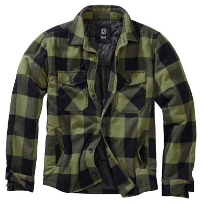 Chemise LUMBERJACKET à manches longues en flanelle NOIR/VERT