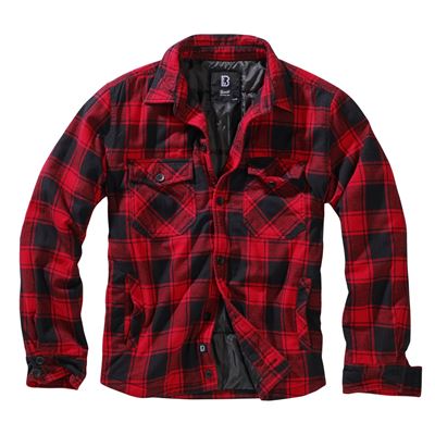 Chemise LUMBERJACKET à manches longues en flanelle ROUGE/NOIR