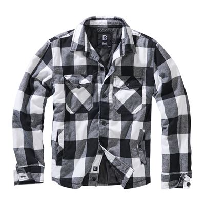 Chemise LUMBERJACKET à manches longues en flanelle BLANC/NOIR