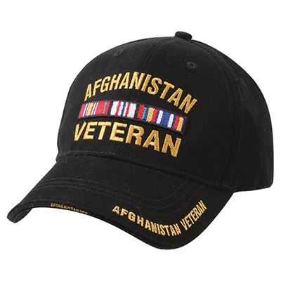Casquette DELUXE AFGHANISTAN VETERAN baseball NOIRE