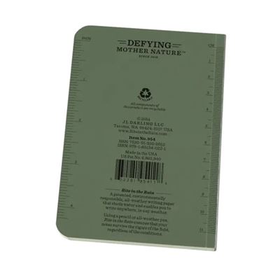 Bloc-notes imperméable RITE IN THE RAIN Memo Book VERT RITE IN THE RAIN RR-954 4