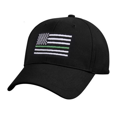 Casquette drapeau américain avec ligne verte NOIR