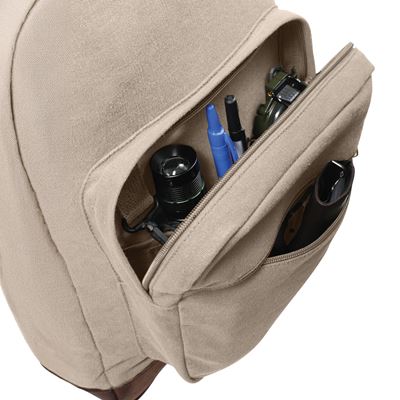 Sac à dos VINTAGE TEARDROP éléments en cuir KHAKI ROTHCO 9616 6