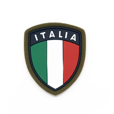 Écusson ITALIA velcro plastique COULEUR