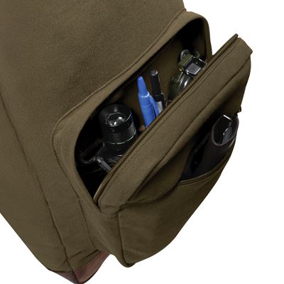 Sac à dos VINTAGE TEARDROP éléments en cuir VERT ROTHCO 9666 7