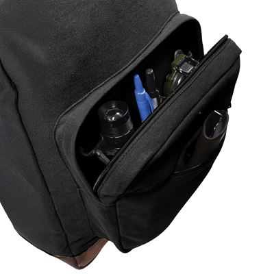 Sac à dos VINTAGE TEARDROP éléments en cuir NOIR ROTHCO 9667 3