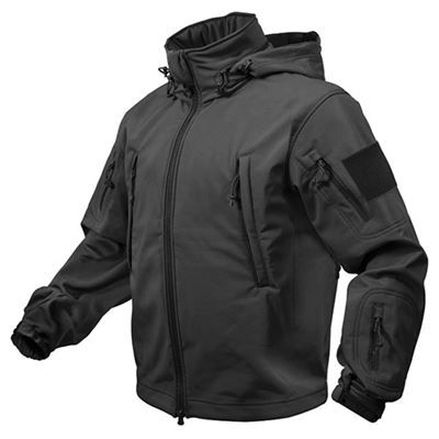 Veste TACTICAL à capuche softshell NOIRE