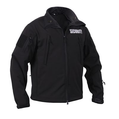 Veste softshell SECURITY à capuche NOIRE