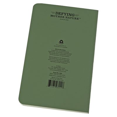 Bloc-notes imperméable TACTICAL Field Book VERT RITE IN THE RAIN RR-980 4