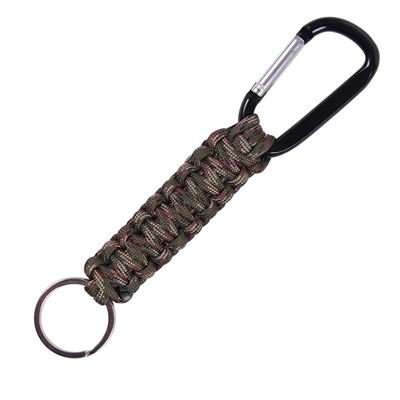 Porte-clés PARACORD avec mousqueton WOODLAND