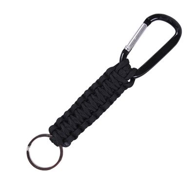Porte-clés PARACORD avec mousqueton NOIR
