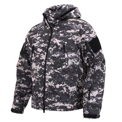 Veste TACTICAL à capuche softshell DIGITAL URBAN