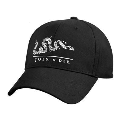 Casquette de baseball JOIN OR DIE NOIRE