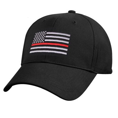 Casquette drapeau américain avec ligne rouge NOIR