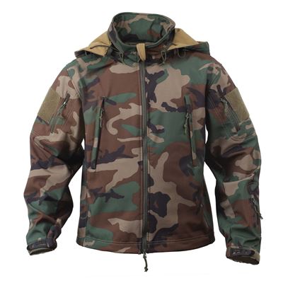 Veste TACTICAL à capuche softshell WOODLAND ROTHCO 9906 2