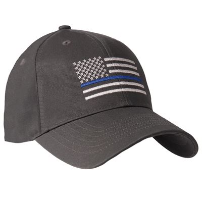 Casquette baseball drapeau américain avec ligne bleue GRIS ROTHCO 99888 2