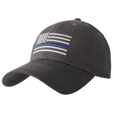 Casquette baseball drapeau américain avec ligne bleue GRIS
