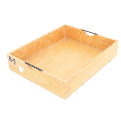 Caisse en bois provenant de caisses sanitaires 9 x 36 x 44 cm
