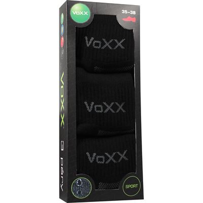Chaussettes de sport en coton CADDY B semelle renforcée NOIR - lot de 3 paires VOXX V-11733-B 2