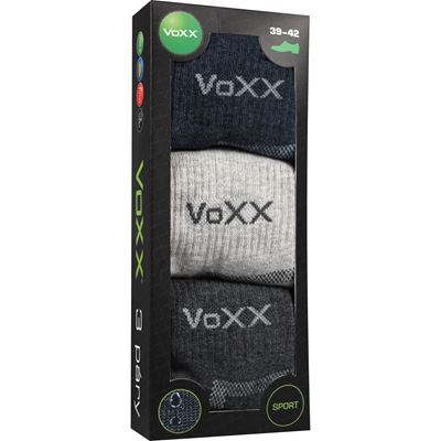 Chaussettes de sport en coton CADDY B semelle renforcée MIX - lot de 3 paires VOXX V-11733-M 2