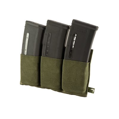 Pochette élastique ouverte pour 3 chargeurs M4/M16 VERTE
